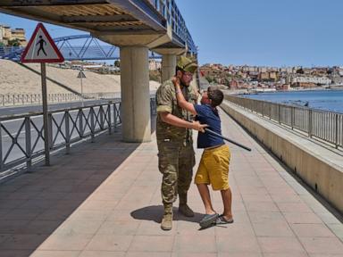 Source-feed image associated with Hundreds of migrant children are stranded in Spain's Ceuta after mass crossing