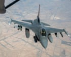 Source-feed image associated with US says it struck Iran targets after attack on cargo ship in the strait of Hormuz