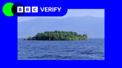 Source-feed image associated with Satellite images show how Canadian 'island' vanished before turning up 20 miles away
