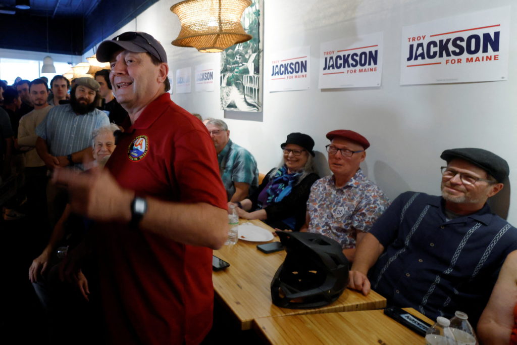 Image from linked report: Troy Jackson is racing against time in his bid to unseat Susan Collins