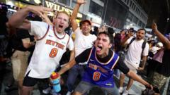 Source-feed image associated with Knicks fans go wild as New York team makes biggest comeback in NBA Finals history