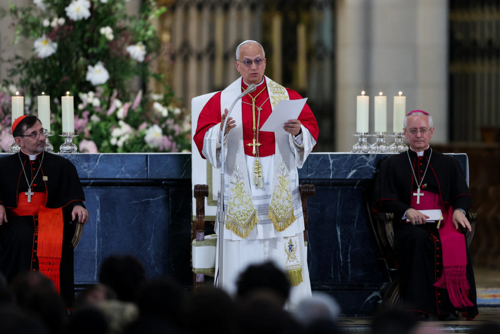 Source-feed image associated with Pope's historic speech to Spain's parliament demands respect for migrants, gets 7-minute ovation