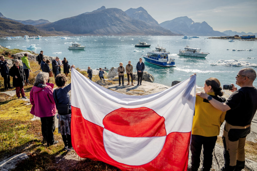 Image from linked report: WATCH: Trump signs agreement with leaders of Denmark and Greenland