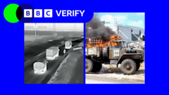 Source-feed image associated with Ukraine using AI drones to strike vital convoys supplying Russian troops