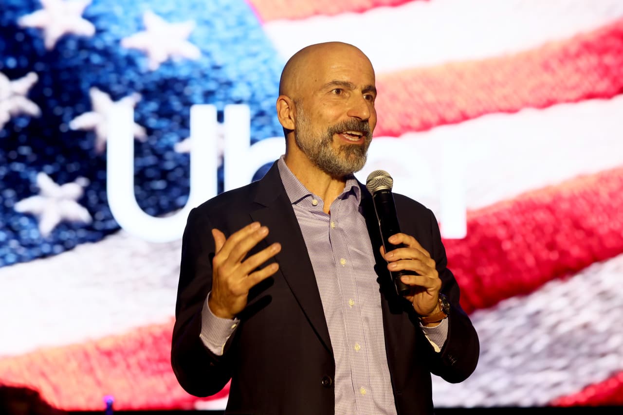 Source-feed image associated with Uber profit narrowly beat forecasts as trips across its platform surge