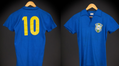 Source-feed image associated with Pele's 1958 World Cup final shirt sells for $4.9m