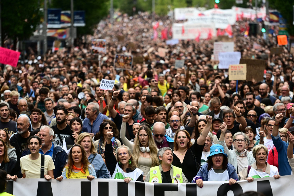 Image from linked report: What to know about Spain's housing protests sparked by an 87-year-old woman's eviction