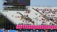 Source-feed image associated with Criticism as thousands of seats empty at Europeans Athletics Championships