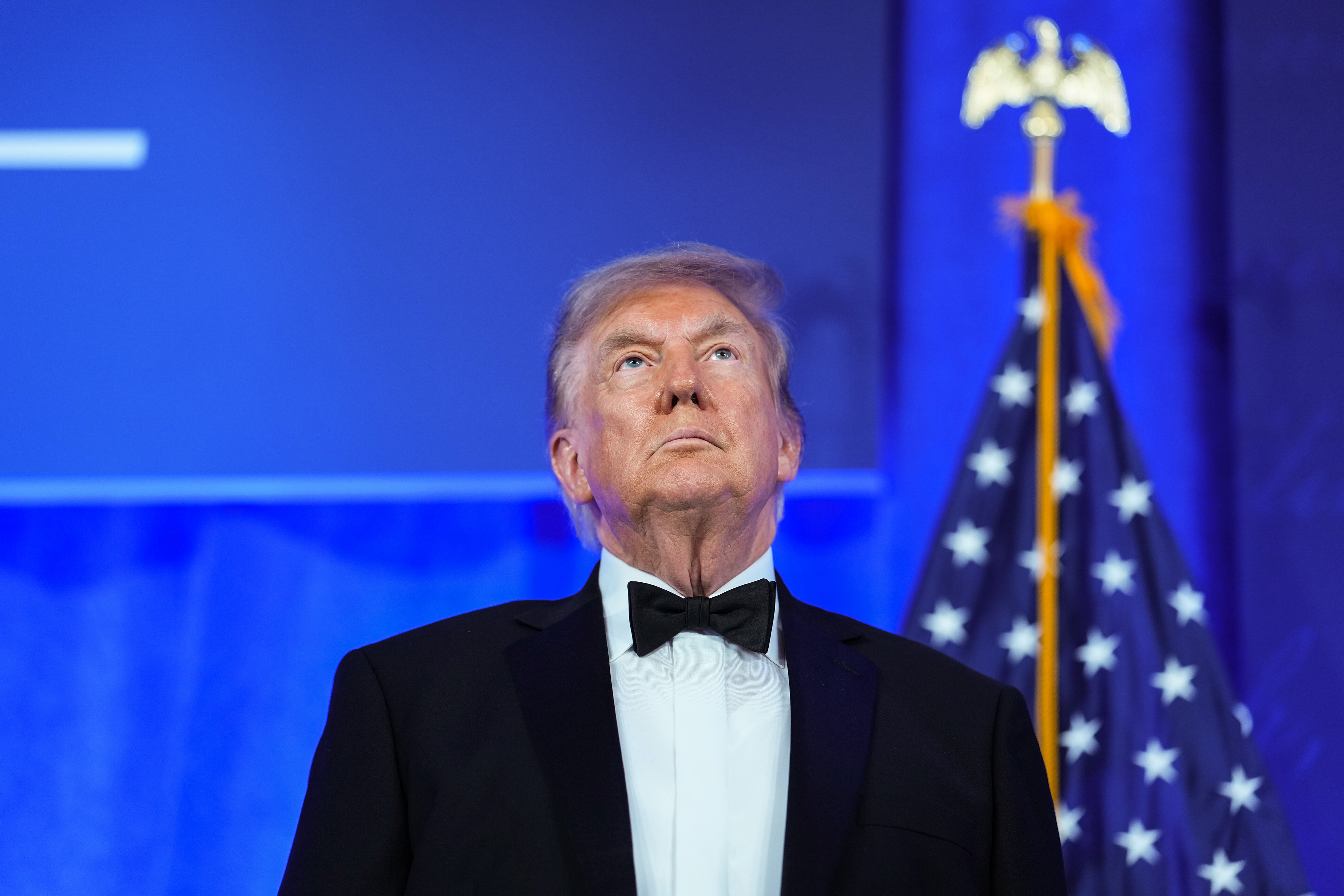 Source-feed image associated with ‘Am I Supposed to be a Comedian?’: Donald Trump’s Bizarre White House Correspondent’s Dinner Speech Had Few Laughing