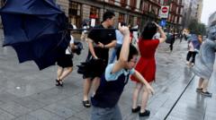 Source-feed image associated with China evacuates one million from homes as massive storm arrives