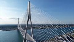 Source-feed image associated with How a bridge became a symbol of US-Canada tensions