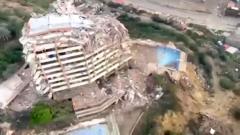 Source-feed image associated with Aerial footage reveals destruction in coastal Venezuela