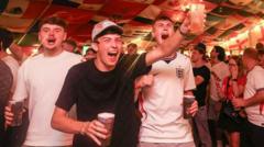 Source-feed image associated with Pubs allowed to stay open until 5am on Monday for England Mexico match