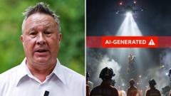 Source-feed image associated with AI or real? BBC analyses viral China disaster videos