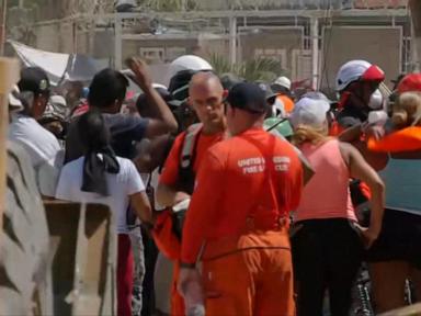 Source-feed image associated with WATCH: Rescuers work to find survivors after Venezuela earthquakes