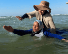 Image from linked report: Robbed of a childhood: how one girl in Gaza found freedom in swimming – video