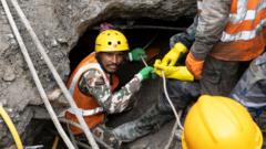 Source-feed image associated with 'Layer upon layer of miracles': How Nepal flood survivors were rescued from tunnel