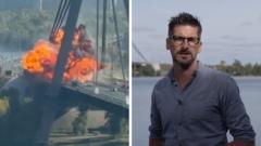 Image from linked report: Watch: What we know about Russian strikes on Kyiv bridges
