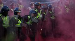 Source-feed image associated with Girl, 16, among five arrested over Nowak protests as three charged