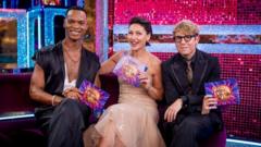 Image from linked report: Strictly returns with new hosting trio as celebrities find out dance pairings