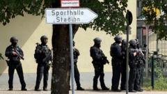 Source-feed image associated with Teenager arrested after two girls, 13, seriously injured in German school attack