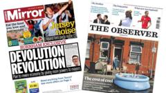 Source-feed image associated with The Papers: 'Devolution revolution' and 'the cost of cool'
