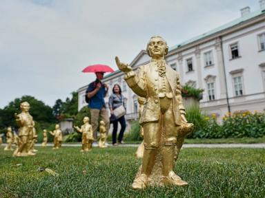 Source-feed image associated with Mini-Mozart heist blights anniversary tribute as thieves make off with 210 statuettes