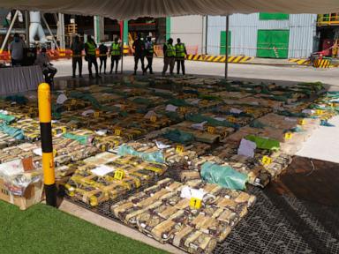 Image from linked report: Kenya destroys $63 million meth haul intercepted at sea