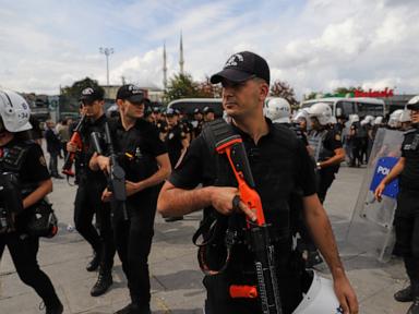 Source-feed image associated with Police detain dozens at an Istanbul courthouse protest over LGBTQ+ crackdown
