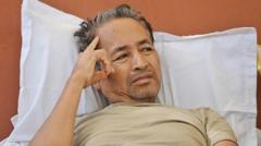 Source-feed image associated with Indian activist on hunger strike for 20 days forcibly taken to hospital