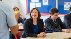 Source-feed image associated with Education secretary says she'll turn Tory leader's insult into a T-shirt