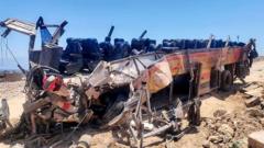 Source-feed image associated with Bus crash on Egypt's Red Sea coast kills 22