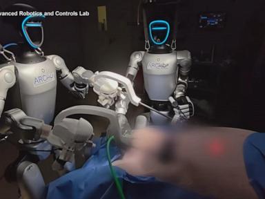 Source-feed image associated with WATCH: Humanoid robots perform surgery