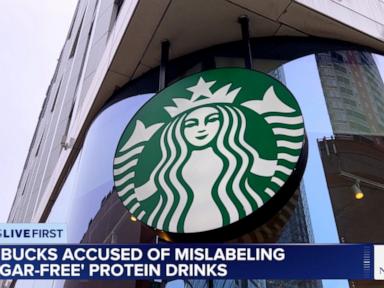 Image from linked report: WATCH: Lawsuit accuses Starbucks of mislabeling 8 'sugar-free' protein drinks