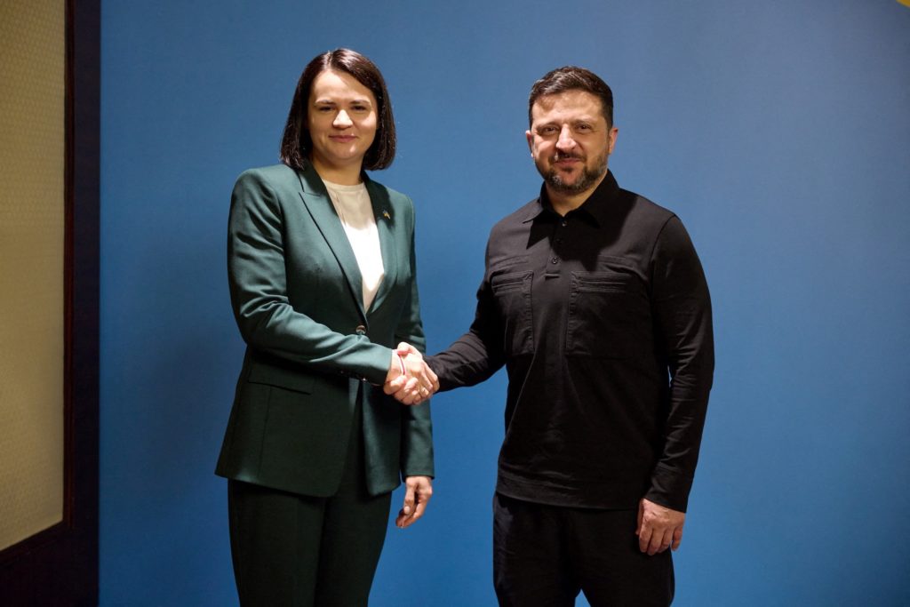 Source-feed image associated with Belarusian opposition leader on fighting for democracy under Lukashenko