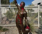 Source-feed image associated with New Charlie Kirk statue vandalized at Turning Point USA headquarters