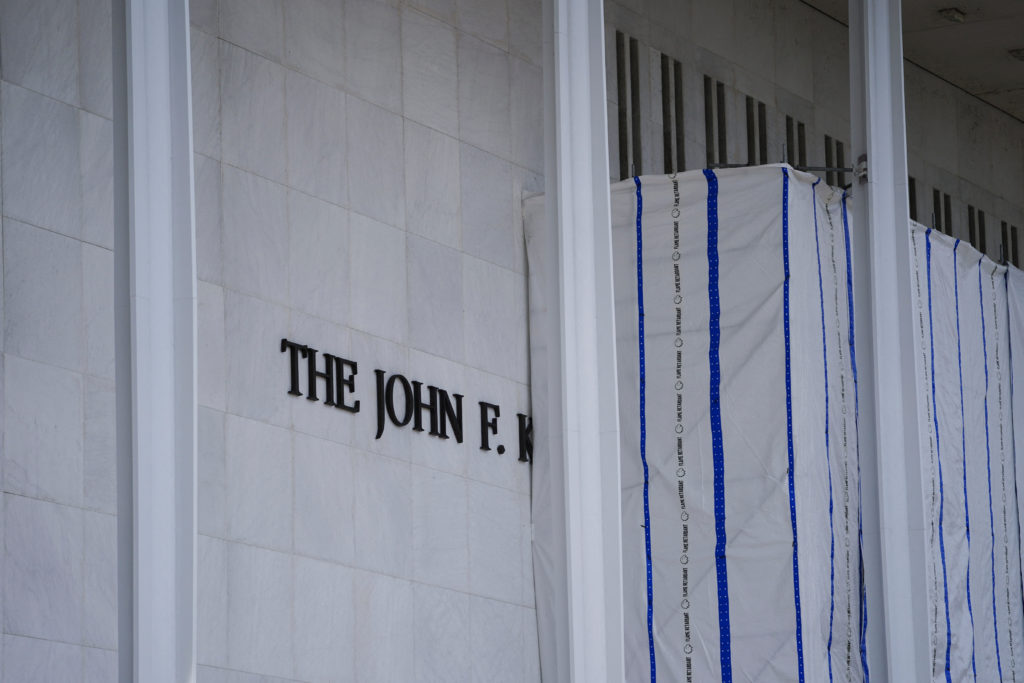 Source-feed image associated with Kennedy Center renews call for Trump-backed shutdown after part of a ceiling collapses