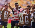 Source-feed image associated with USA surge into World Cup knockout stage after dominant victory over Socceroos