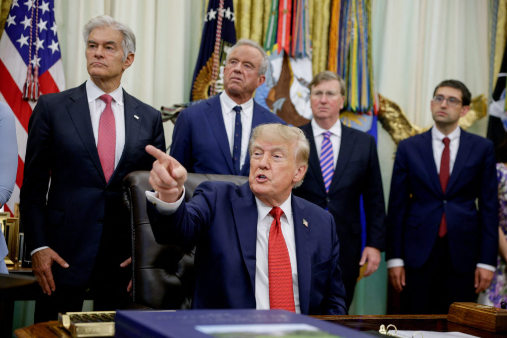 Source-feed image associated with Trump says he's banning 3 outlets from White House in his latest attack on press freedom