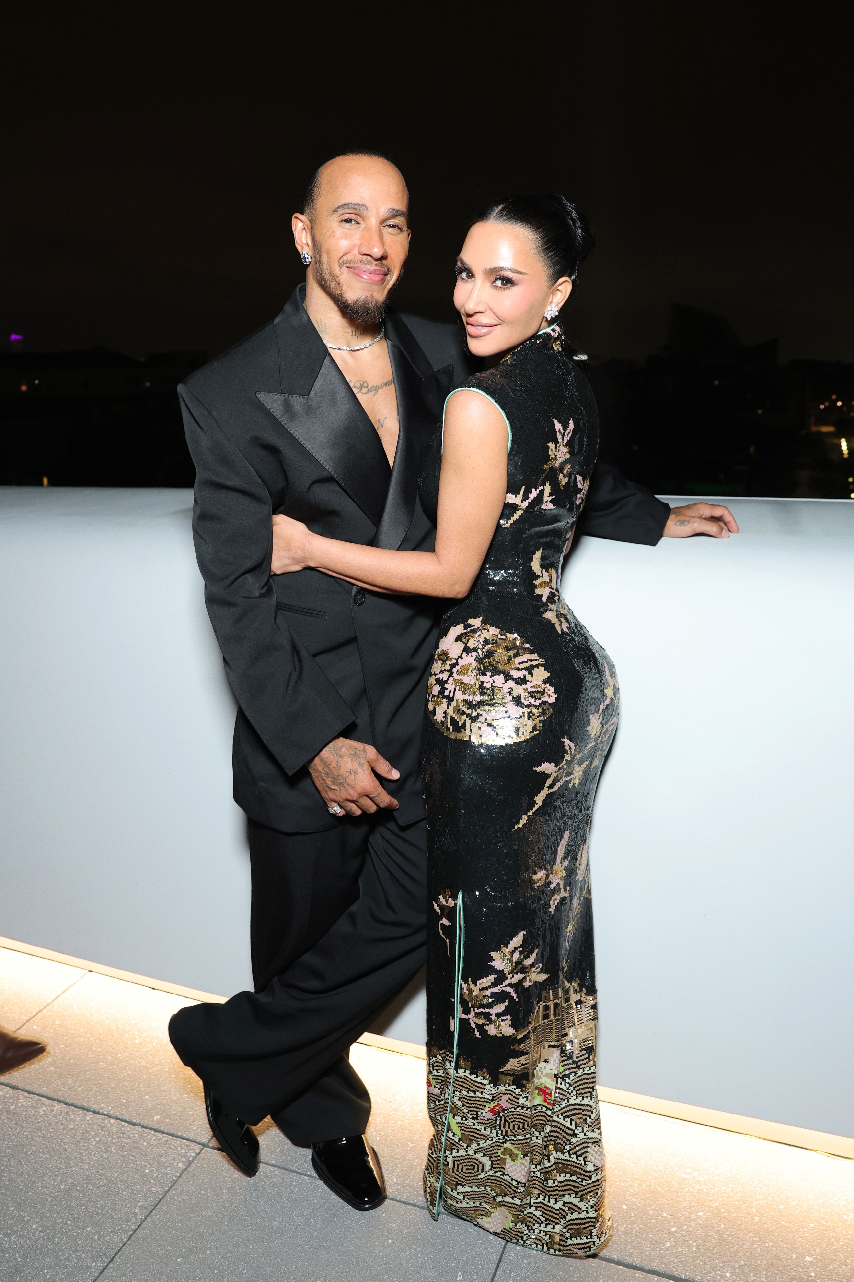 Image from linked report: Kim Kardashian and Lewis Hamilton Have Found Their Loved-up Couple Style Rhythm