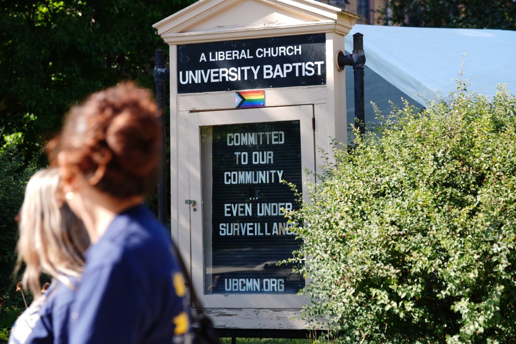 Source-feed image associated with Minnesota churches roiled by legal battle over ICE surveillance and right to protest