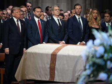 Source-feed image associated with 'A true American original': Trump eulogizes Sen. Lindsey Graham at Washington funeral