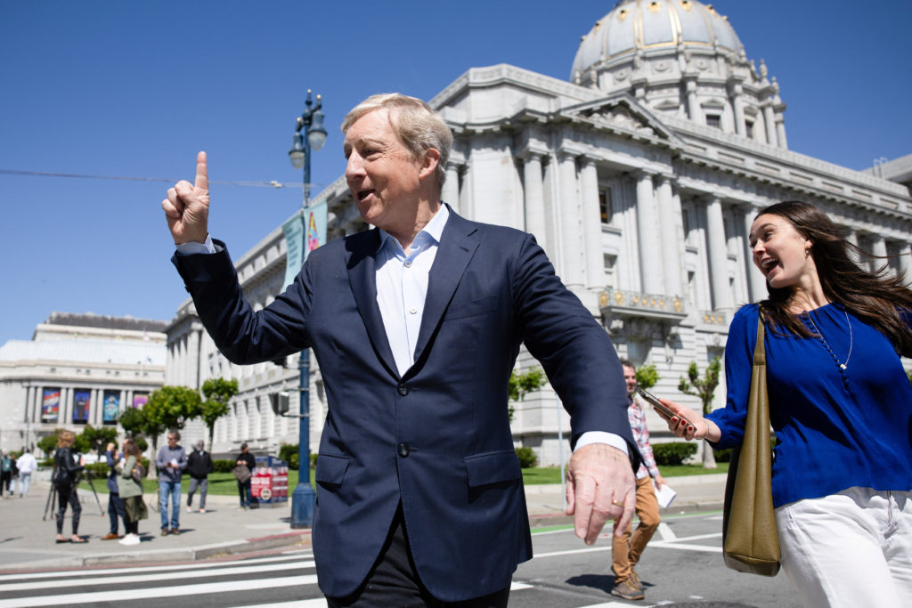 Source-feed image associated with Billionaire Tom Steyer's ad spending breaks records in California governor's race