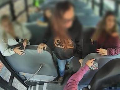 Image from linked report: WATCH: Students step in to help as bus driver experiences medical emergency