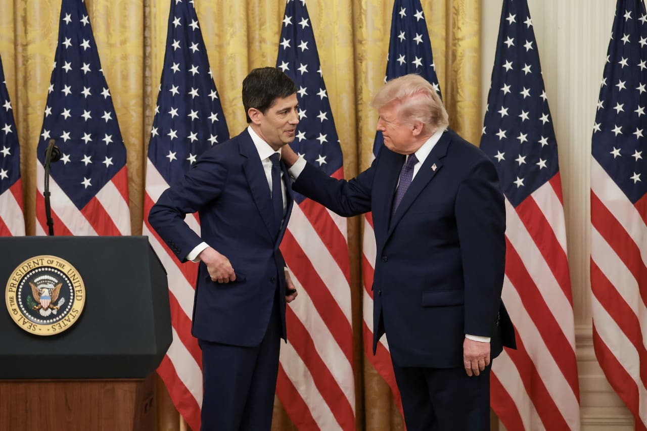 Source-feed image associated with Trump picked Kevin Warsh to cut rates. The new Fed chief just told us he has other plans.
