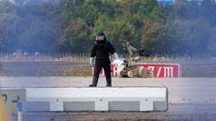 Source-feed image associated with Germany says Russia behind Leipzig airport drone attack