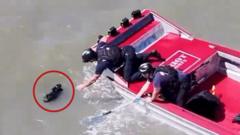 Source-feed image associated with Watch rescuers save missing dog from San Francisco Bay