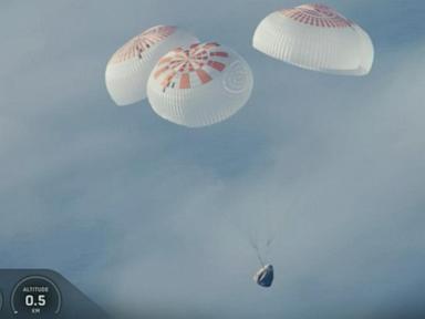 Image from linked report: WATCH: SpaceX Crew-12 splashes down after ISS mission