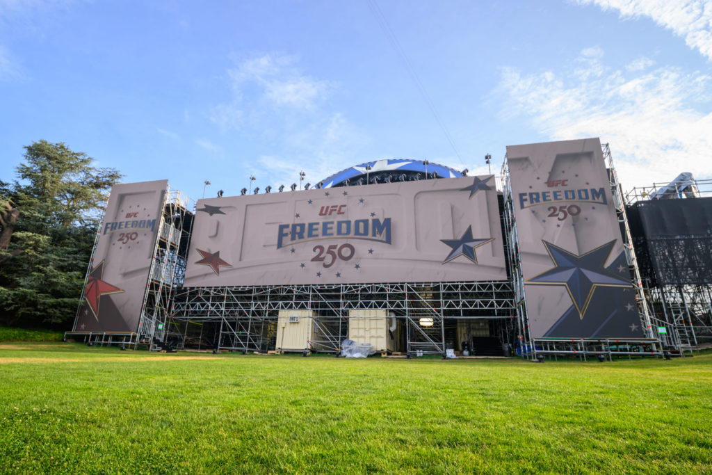 Source-feed image associated with Judge rules Trump can stage UFC fights on the White House's South Lawn this weekend