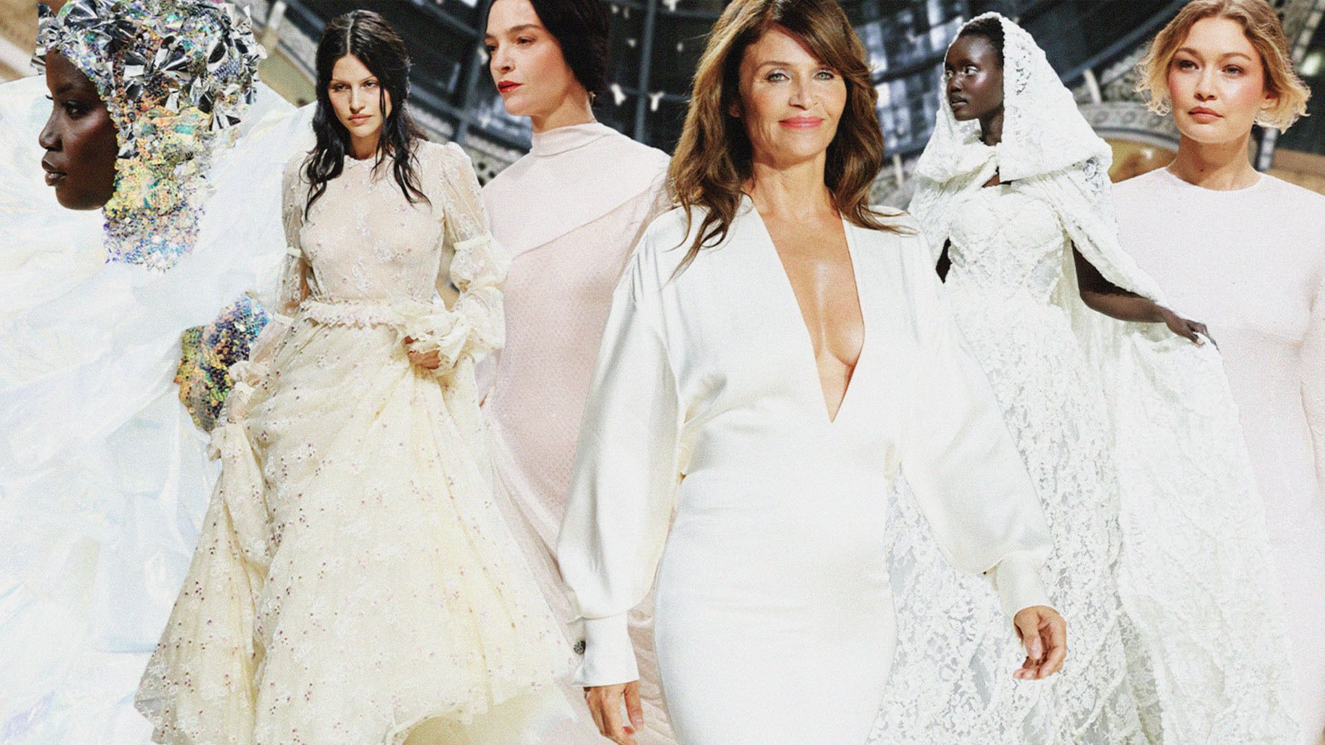 Image from linked report: Here Comes The Bridal Inspiration! 8 Models Walked in White at Vogue World: Milano 2026
